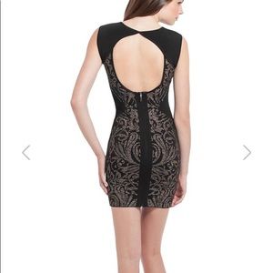 Marciano black with metallic jacquard design dress